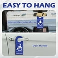 thumbnail image 4 of Trianu 4Pcs Handicap Parking Sign 3.5" x 8.5" Hanger Handicap Parking Permit Safety Sign Wheelchair Reserved Parking Tag Permit Hanger Tag Wheelchair Symbol, Blue, 4 of 6