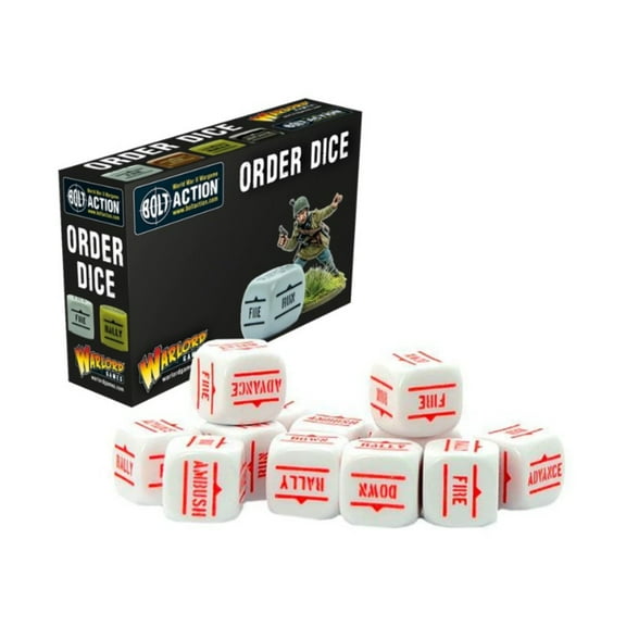 Warlord Games Order Dice - White (12) New