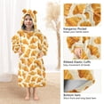 thumbnail image 3 of Wearable Blanket Hoodie for Kids Croissant Flannel Hooded Blanket with Pockets and Sleeves Suitable for Boys and Girls, 3 of 7