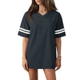 thumbnail image 6 of Unisex V Neck Football Jerseys Short Sleeve Blank Athletic Game Practice Uniforms Gray 3XL, 6 of 6