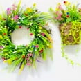 thumbnail image 6 of Home Brand, Ongmies Wildflower Wreath Spring Front Door Wreath 18Inches Artificial Wreath for Front Door Window Home Wall Wedding Festival Farmhouse Holiday Decoration, Wreath, Wreath*1, 6 of 7