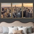 thumbnail image 3 of wall26 - New York City Midtown Skyline - Framed Canvas Art Wall Art - 16"x24"x3 Natural, 3 of 5