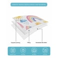 thumbnail image 5 of Quilts Twin Size Bedding Set, Rainbow Sunshine Lightweight Quilted Comforter, Rainy Cute Blue Border Soft Reversible Bedspread Coverlet with Pillow Covers for All Season, 68" x 86", 5 of 7