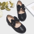 thumbnail image 5 of newwalpole Toddler/Little Kid Girl's Angela Dress Mary Jane Ballet Flats Bow Flower Girl Wedding Party Ballerina Flat Shoes Black for Size 1.5, 5 of 6