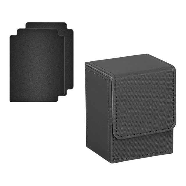 Card Deck Box Gathering Card Toy Game Card Storage for TCG Collectible Cards Gray