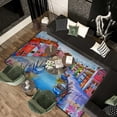 thumbnail image 3 of Dreamtimes Lightweight Soft Area Rugs Watercolor Italy's Landscapes Floor Mat for Kids Playing Room Hardwood Floor Living Room 80 x 58 inch Nursery Rugs, 3 of 6
