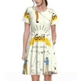 thumbnail image 1 of Balery Golf Icons And Golfer Vestidos sueltos de manga corta para mujer, vestidos de verano 2025, vestidos casuales de corte A con vuelo., 1 of 6