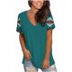 thumbnail image 1 of Blusa de camiseta informal con estampado de manga corta y cuello en V de verano para mujer a la moda Fridja  bn6322, 1 of 6