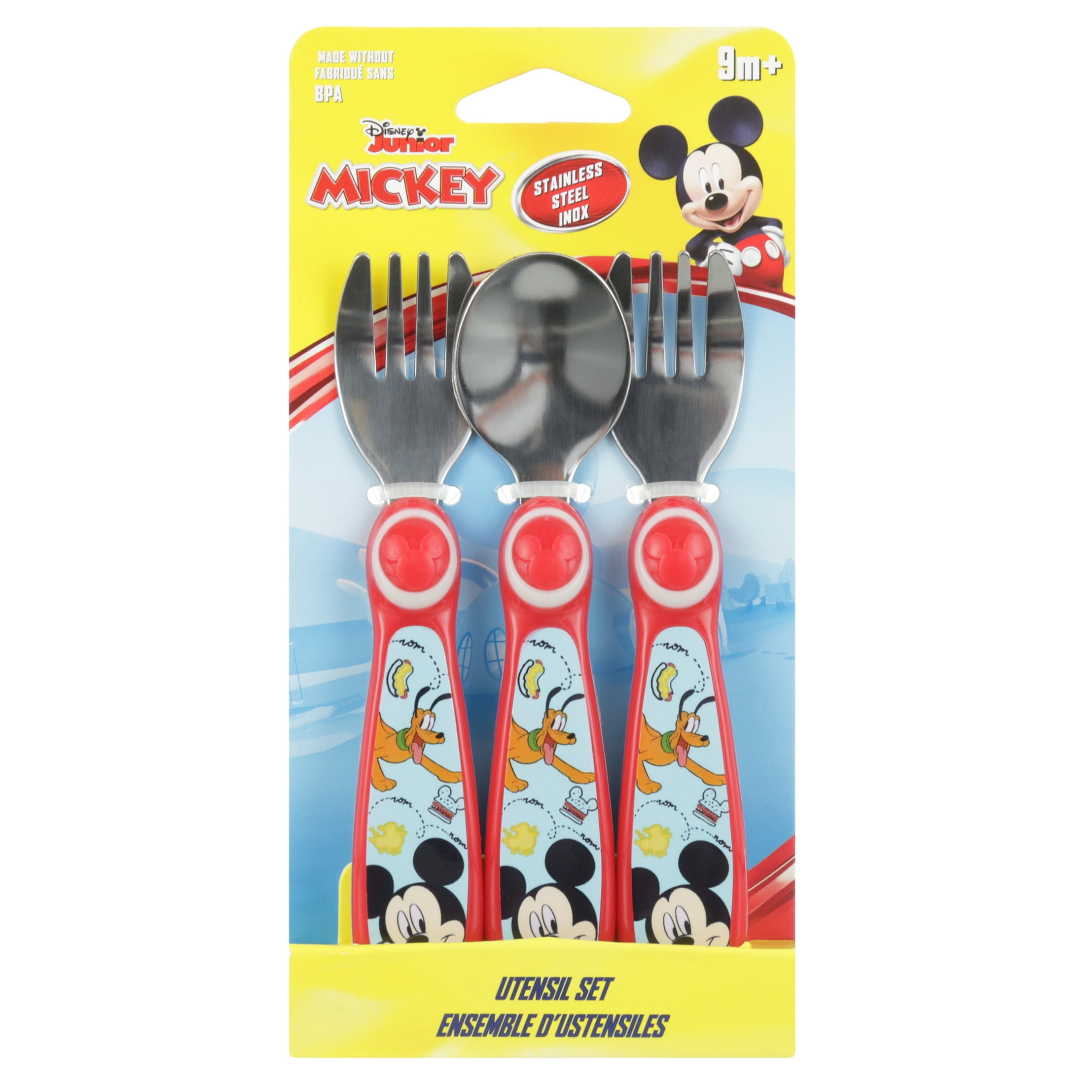 Disney Mickey Toddler Forks and Spoon Set - 3 Pieces