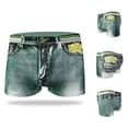 thumbnail image 1 of DPTALR Men's Denim Printed Pocket Boxer Shorts Pants Underpants, 1 of 9