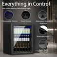 thumbnail image 2 of Dimedeal 1.6 Cu.Ft Mini Beverage Refrigerator, 70 Cans Mini Fridge with Glass Door, Small Cooler for Office Bedroom Home Bar, Black, 2 of 7