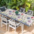 thumbnail image 2 of Blue Wildflowers Table Cloths for 8 Foot Rectangle Tables, Farmhouse Country Spring Butterfly Floral Patio Waterproof Elastic Fitted Tablecloths, Washable Rectangular Table Cover for Camping, 2 of 8