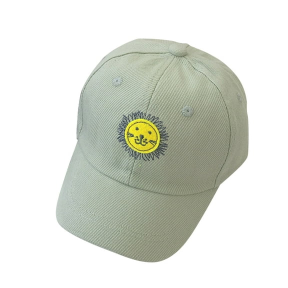 AURARMLET Summer Toddler Hats 1Pcs Cotton Baseball Cap for Kids Sun Protection Light Green 18X5.1In