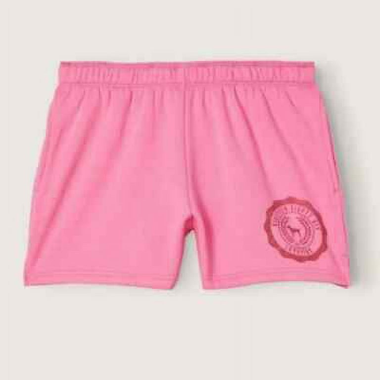 Victoria's Secret PINK High-Waist Campus Foldover Waist Sweat Shorts Pink M  NWT 