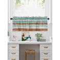 thumbnail image 5 of Valances for Windows Abstract Board Rod Pocket Cafe Window Treatments Valance Curtains for Kitchen Bathroom Laundry Basement Windows 60"x18", 5 of 9