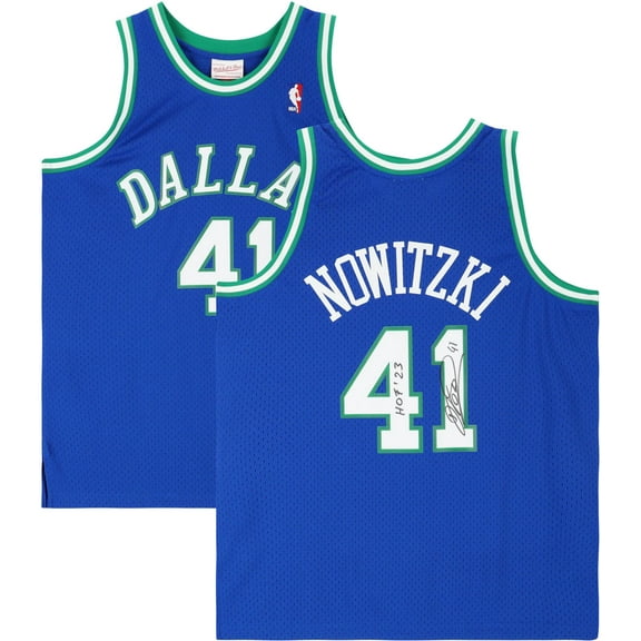 Dirk Nowitzki Dallas Mavericks Autographed Blue Mitchell & Ness 1998-1999 Swingman Jersey with "HOF 2023" Inscription - Fanatics Authentic Certified