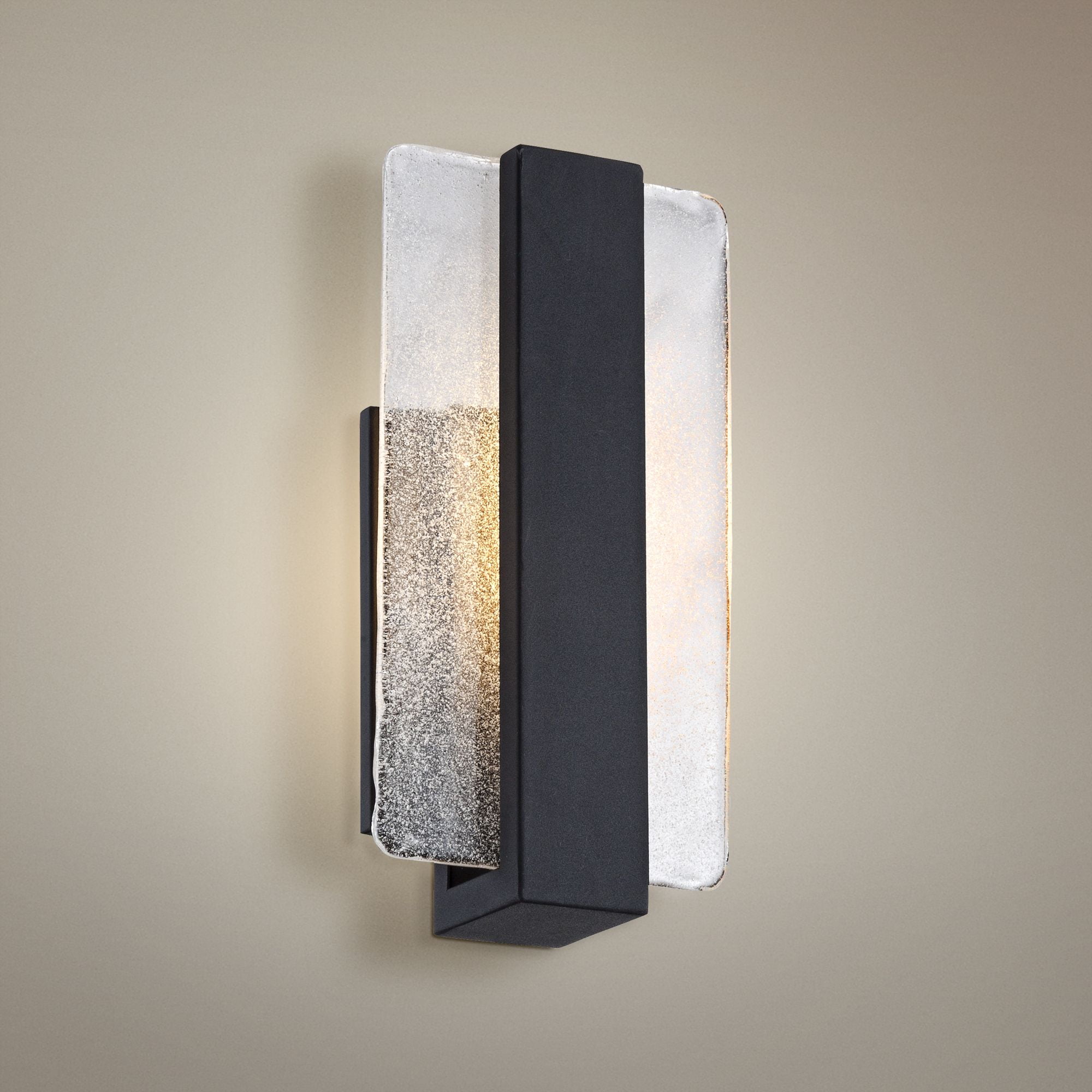 Possini Euro Design Modern Wall Light Sconce LED Black