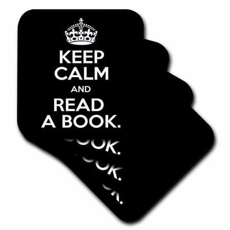

Keep calm and read a book set of 8 Coasters - Soft cst-157447-2