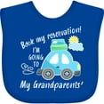 thumbnail image 3 of Inktastic Book My Reservation I'm Going to My Grandparents' Boys or Girls Baby Bib, 3 of 4