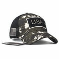 thumbnail image 3 of IDALL American Flag Hat Baseball Cap Spring And Summer Fashion Flag Hat Wash Old Letter Baseball Hat Running Hat Hats for Women Black One Size, 3 of 8