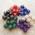 thumbnail image 4 of Juego de dados digitales multifacéticos de doble Color, juego de mesa acrílico, dados poliédricos opacos para juegos de rol de mesa DND, 7 piezas por juego, 4 of 4