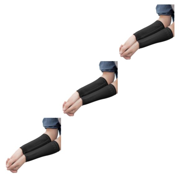 Wosthever 2 piezas Coderas deportivas Bádminton Compresión Brazo Manga Fitness Calentador elástico Brace Artículos deportivos Negro M Type1 NO1