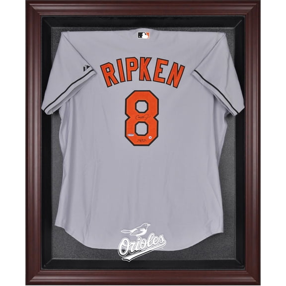 Baltimore Orioles Mahogany Framed Logo Jersey Display Case