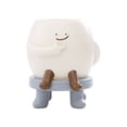 thumbnail image 3 of Cute pots for plants flower pot smiley face rocking chair planter with drainage hole funny indoor succulent planter for plant lovers moms grandmas head-shaped gift for Mother's Day birthday, 3 of 4