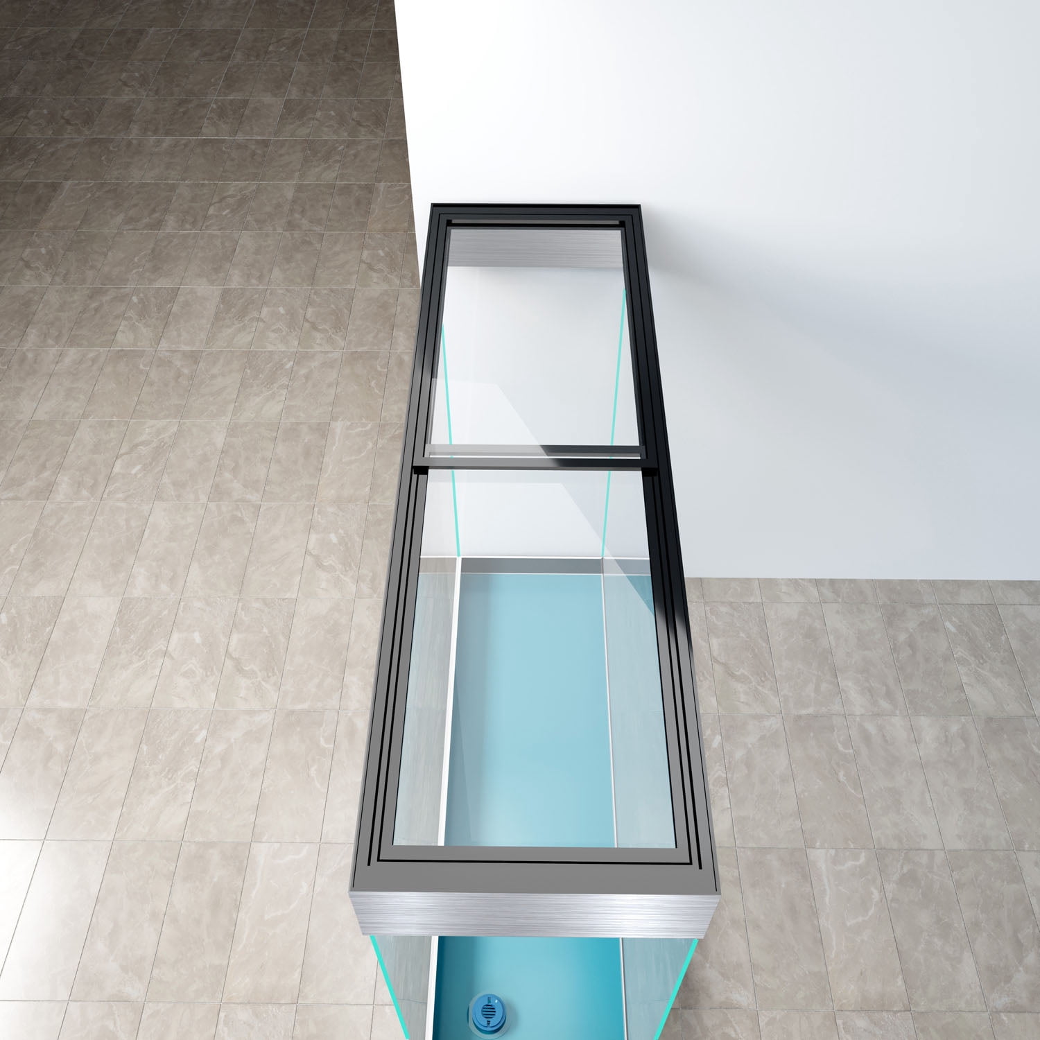 Creative Aquarium Large -Scale Office Living Room Thicked Glass Fish Tank (Silver)