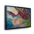 thumbnail image 3 of Designart 'Butterflies On Pink Flowers' Traditional Framed Canvas Wall Art Print, 3 of 5