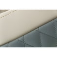 thumbnail image 5 of Modrest Duval 19" High Back Modern Leather and Metal Dining Chair in White/Gray, 5 of 5