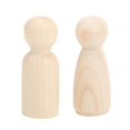 thumbnail image 1 of 20pcs Wooden Pegs 55mm DIY HandMade Small At Unfinished Crafts Doll for Ornaments, 1 of 3