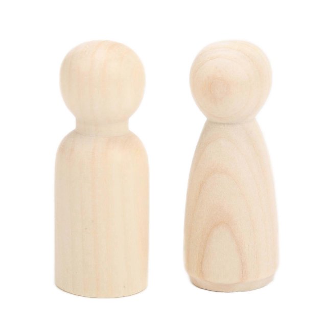 20pcs Wooden Pegs 55mm DIY HandMade Small At Unfinished Crafts Doll for Ornaments