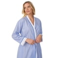 thumbnail image 4 of Aria Women's Lightweight Cotton Woven 52" Long Wrap Sleepwear Robe, Sizes XS-5X, 4 of 7