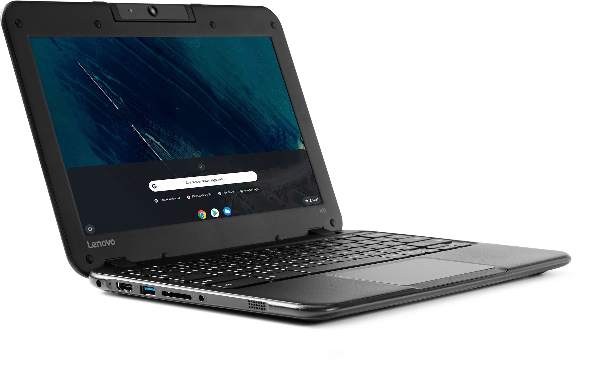 Lenovo N22 Chromebook 11.6" Laptop, Intel Celeron, 2GB RAM, 16GB SSD, Chrome OS, Black (USED) - image 2 of 4