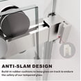 thumbnail image 5 of UKD01 46 to 49 in. x 76 in. H Frameless Double Sliding Shower Door in Brushed Nickel with 3/8 in. (10mm) Clear Glass, 5 of 7