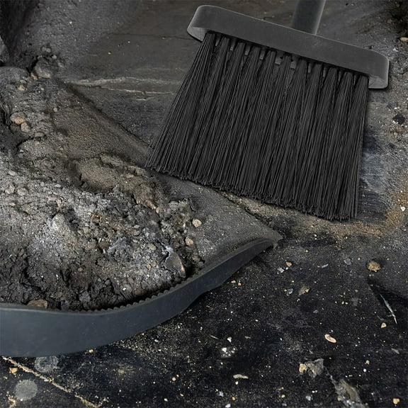 Beaupretty Fireplace Brush For Villa Fireplace Maintenance Made Of Black Plastic 1Pcs