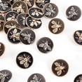 thumbnail image 4 of 24 Pcs Alloy Enamel Shank Buttons 25mm Metal Blazer Buttons Bees Pattern Alloy Flat Round Buttons, 4 of 9