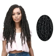 Bobbi Boss Nu Locs Synthetic Hair Crochet Braid Loop 3x Butterfly Locs Cali Locs 18” ( #T1B/30 Off Black Auburn 2 Packs )