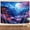 Purple, variant on Japanese Tapestry, Purple Cherry Blossom Floral Asian Chinese Oriental Tapestry Wall Haning, Cool Japan Anime Moon Night Mountains Abstract Ink Painting Tapestries for Bedroom Living Room 40"x30"