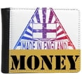 thumbnail image 1 of Made In England UK Triangle Landmark Flag Money Wallet Purse Flip Bifold Faux Leather Multi-Function, 1 of 4