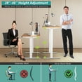thumbnail image 6 of Costway Electric Adjustable Standing Desk Stand up Workstation w/Control Maple, 6 of 11