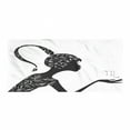 thumbnail image 1 of Zodiac Scorpio Gym Towel, Girl with Scorpion Tail Like Hair and Leafy Ornaments, Soft Lightweight Absorbent Ultra Compact Microfiber for Beach Yoga Sports, Black and White, by Ambesonne, 1 of 2