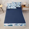 thumbnail image 4 of Homewish Sea Turtle Zipper Full Size Comforter Sets with Fitted Sheet and 2 Pillowcases for Kids, Blue Cute Octopus Zipper Bedding Set, Navy Reversible, 4pcs, 4 of 6
