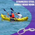 thumbnail image 2 of Stainless Steel D-Ring Single Ended Snap Hook Diving Flag Pole Pet Leash Spring Clip Safety Trigger Rope Clasp Carabiner, 2 of 5