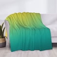 thumbnail image 3 of Fotbe Teal To Yellow Gradient Manta de Franela con Estampado, Manta Ultrasuave para Cama, Sofá, Auto, Hipoalergénica y Antibolitas-50"x40", 3 of 6