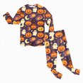 thumbnail image 4 of Futezty Toddler Boys Girls Pajamas Sets Halloween Pattern Kids 2 Piece Pj's Long Sleeve Crew Neck Tops and Pants Clothes Set Night Sleepwear 2T-9T, 4 of 7