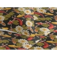 thumbnail image 3 of Ambesonne Koi Print Quilted Bedspread Set 3 Pcs, Chill Concept Asian Lotus, King, Orange Fawn and Dark Grey, 3 of 4