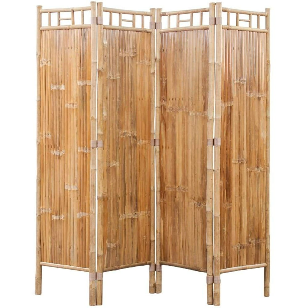 vidaXL 4Panel Bamboo Room Divider