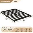 thumbnail image 7 of Bedofmine 3 inch Low Full Bed Frame with Rounded Corner Legs, Heavy Duty Full Size Metal Platform Bed Frame No Box Spring Needed, Easy Assembly, Noise Free, Black, 7 of 7